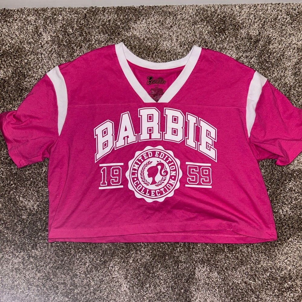 Barbie Pink Cropped T Shirt XXL